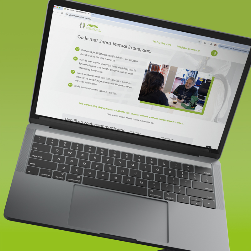 Website ontwikkeling Janus Metaal