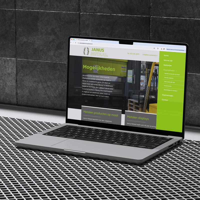 Janus Metaal website ontwerp