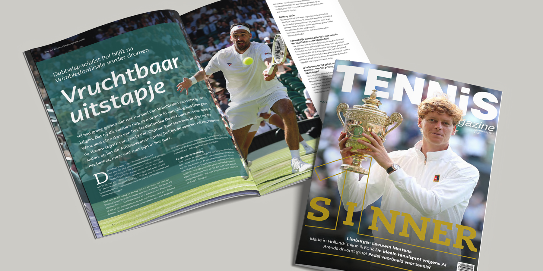 TENNis Magazine cover en spread